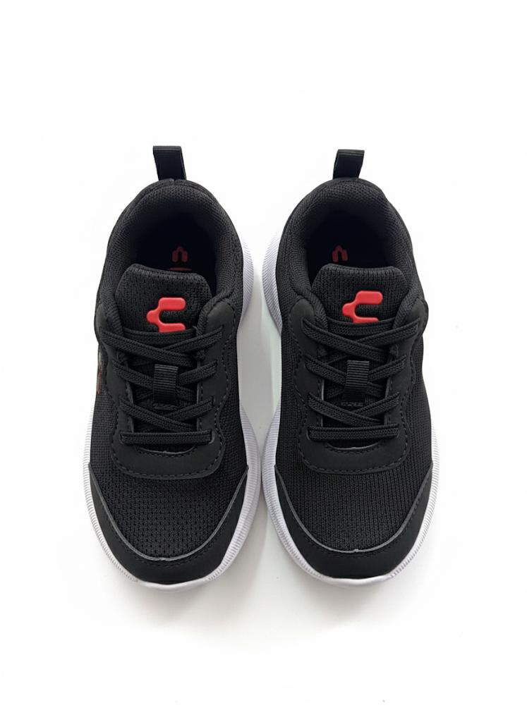 Tenis Deportivo Para Niño Charly 1065196002 - Negro/Blanco/Rojo