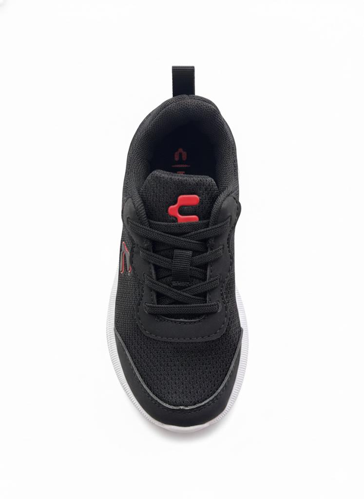 Tenis Deportivo Para Niño Charly 1065196002 - Negro/Blanco/Rojo
