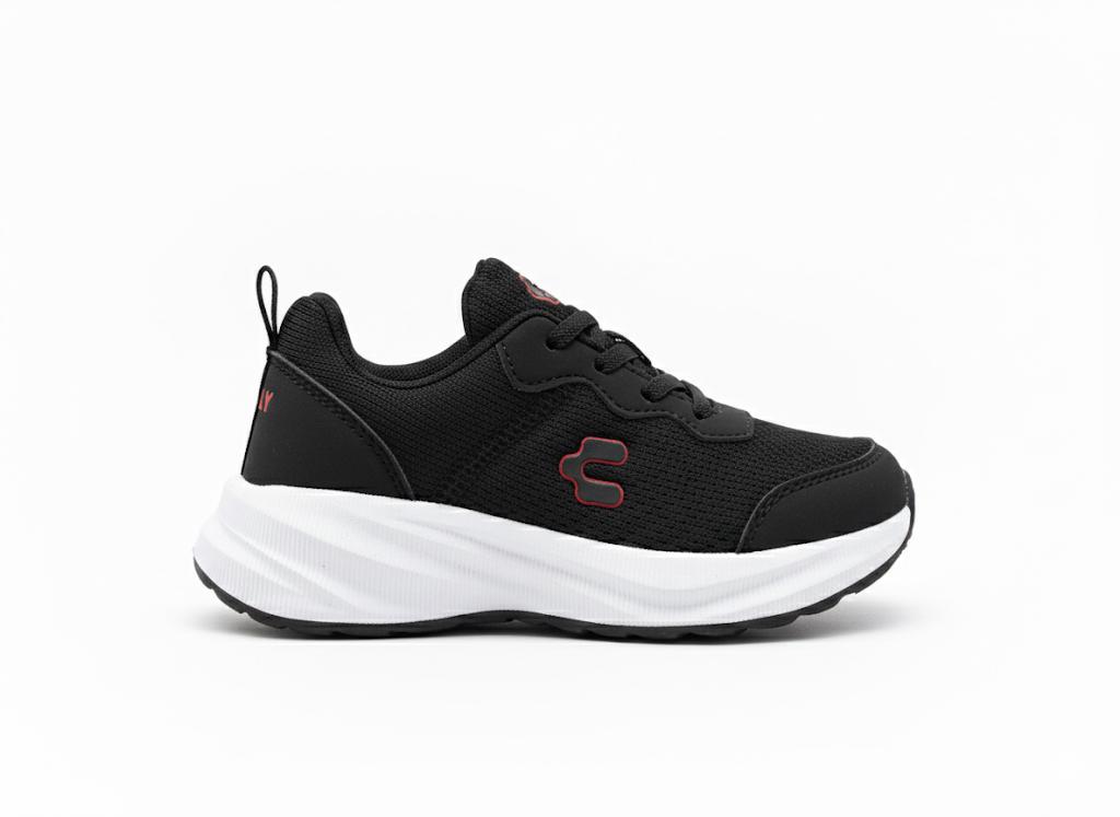 Tenis Deportivo Para Niño Charly 1065196002 - Negro/Blanco/Rojo
