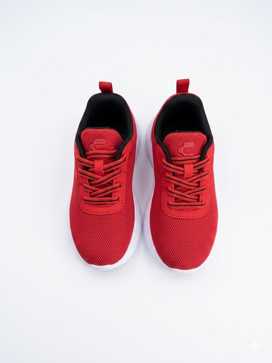 Tenis Deportivo Para Niño Charly 1065531003 - Rojo negro