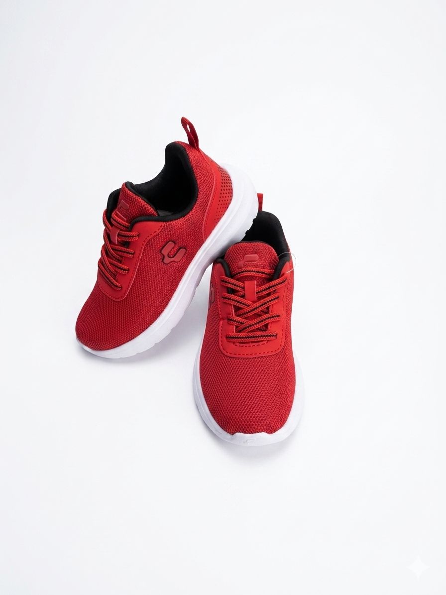 Tenis Deportivo Para Niño Charly 1065531003 - Rojo negro