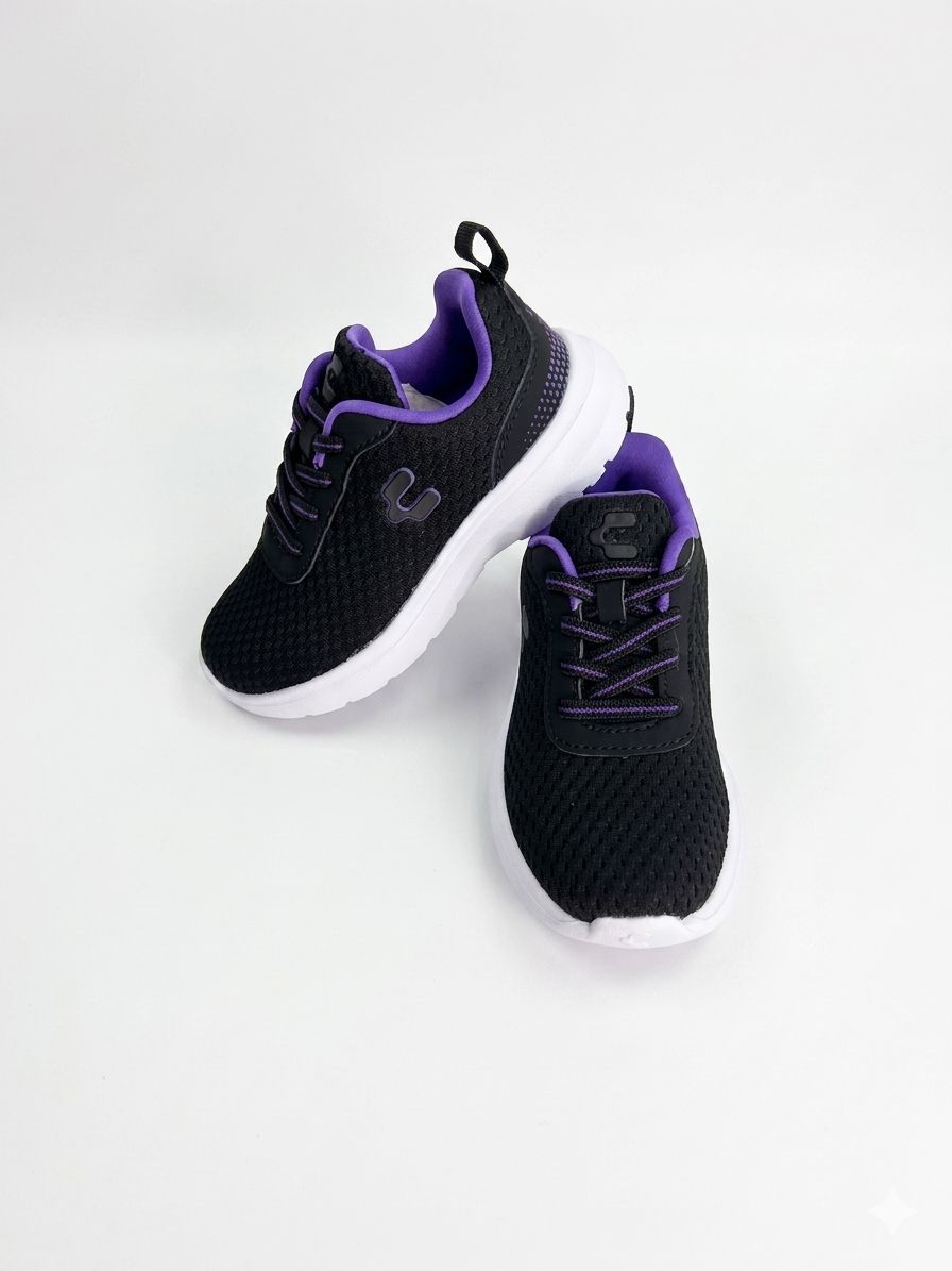 Tenis Deportivos Para Niña Charly 1065533001 - Negro Morado