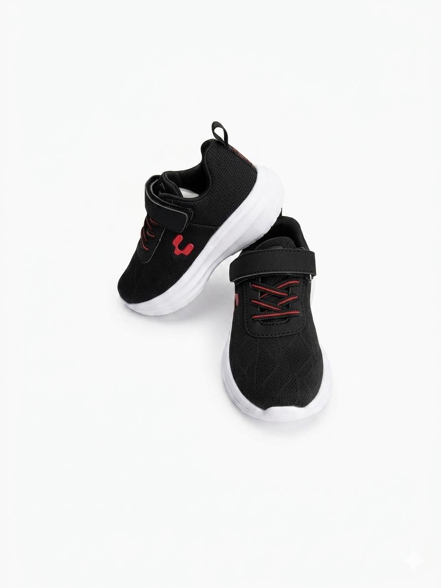 Tenis Deportivo Para Niño Charly 1065534004 - Negro Rojo