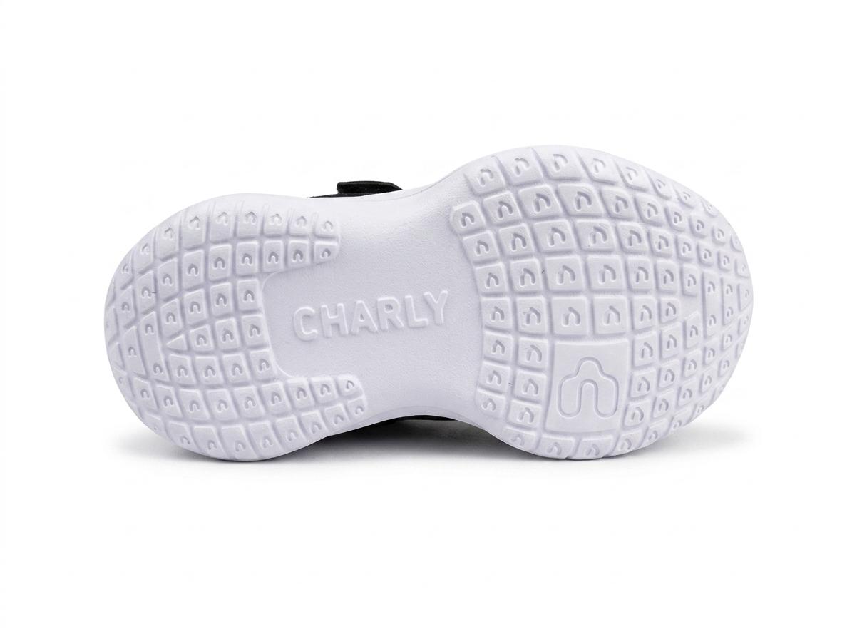 Tenis Deportivo Para Niño Charly 1065534004 - Negro Rojo