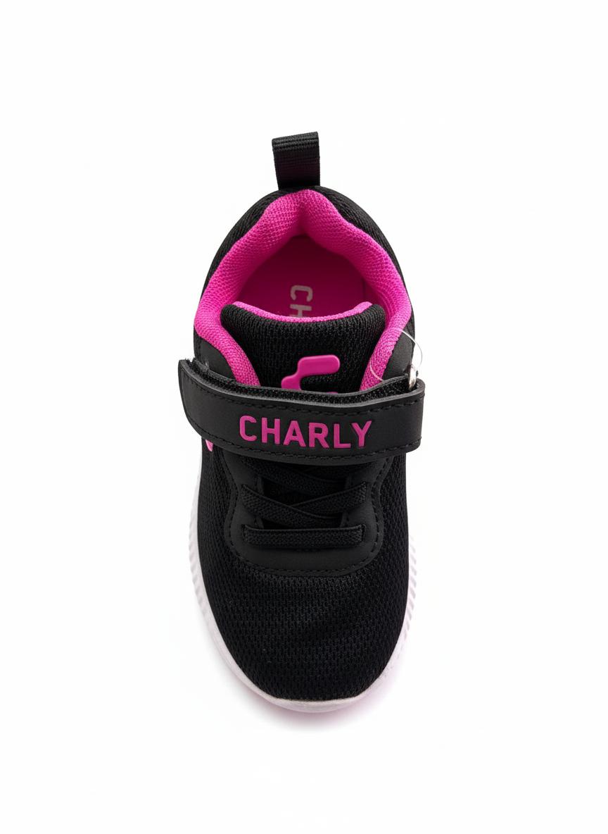 Tenis Deportivos Para Niña Charly 1079176 - Negro/Rosa