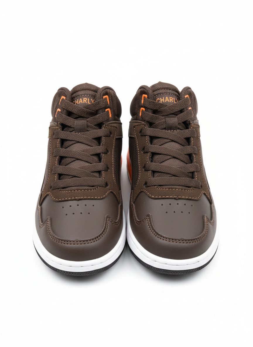 Tenis Casual Para Niño Charly 1079319003 - Café naranja