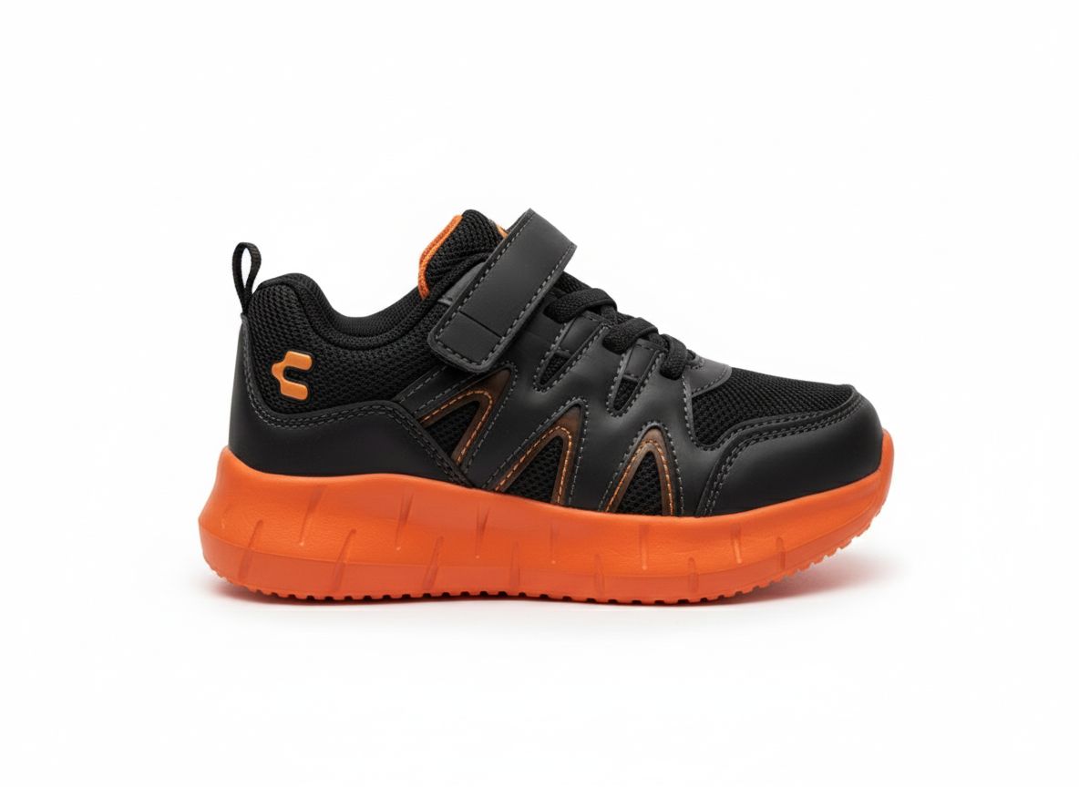 Tenis Deportivo Para Niño Charly 1098701001 - Negro/Naranja
