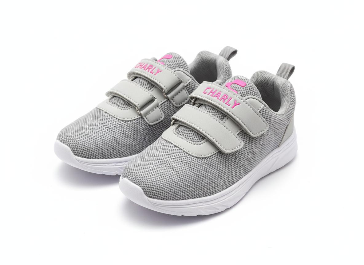 Tenis Deportivos Para Niña Charly 1098966004 - Gris Blanco