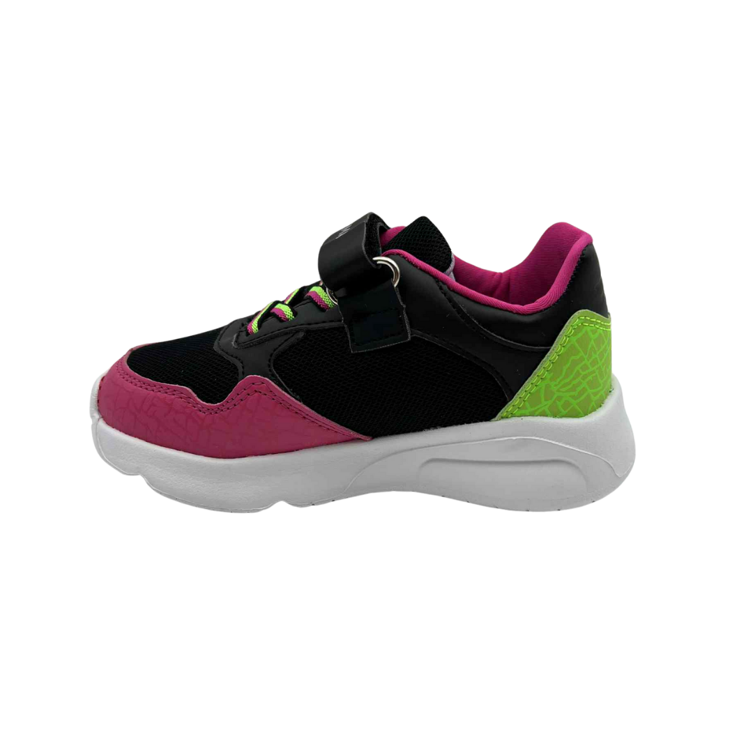 Tenis Deportivo Para Niña Pirma 5068 - Negro/Neón/Fiusha