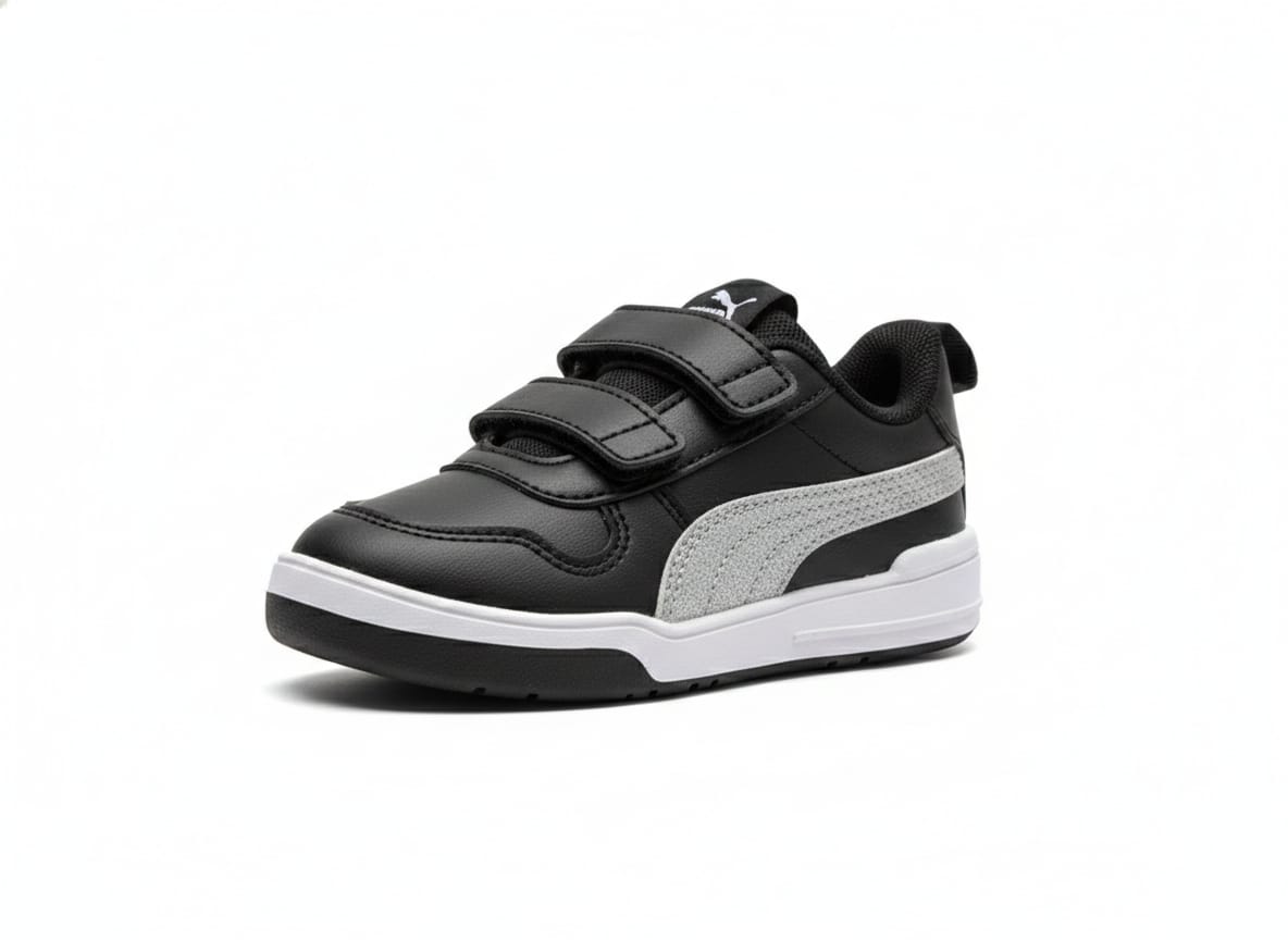 Tenis Casuales De Niña Puma 38488605 - Negro Plata