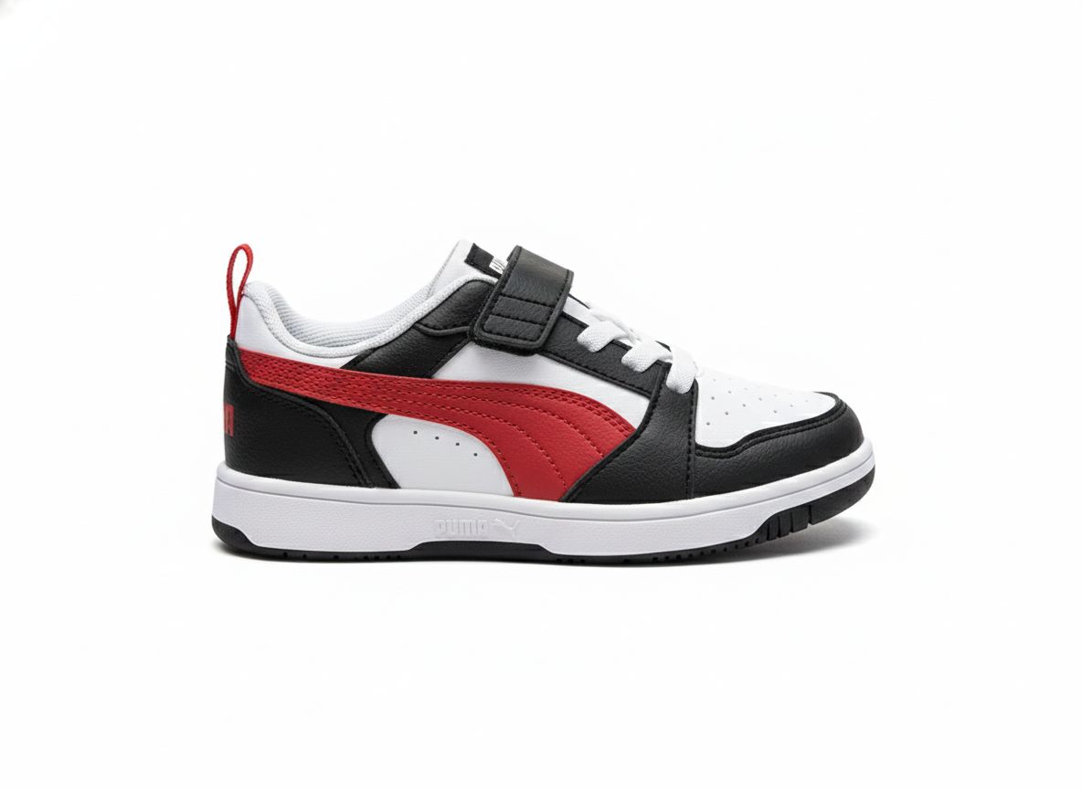 Tenis Casual Para Niño Puma 39741904 - Blanco, rojo, negro