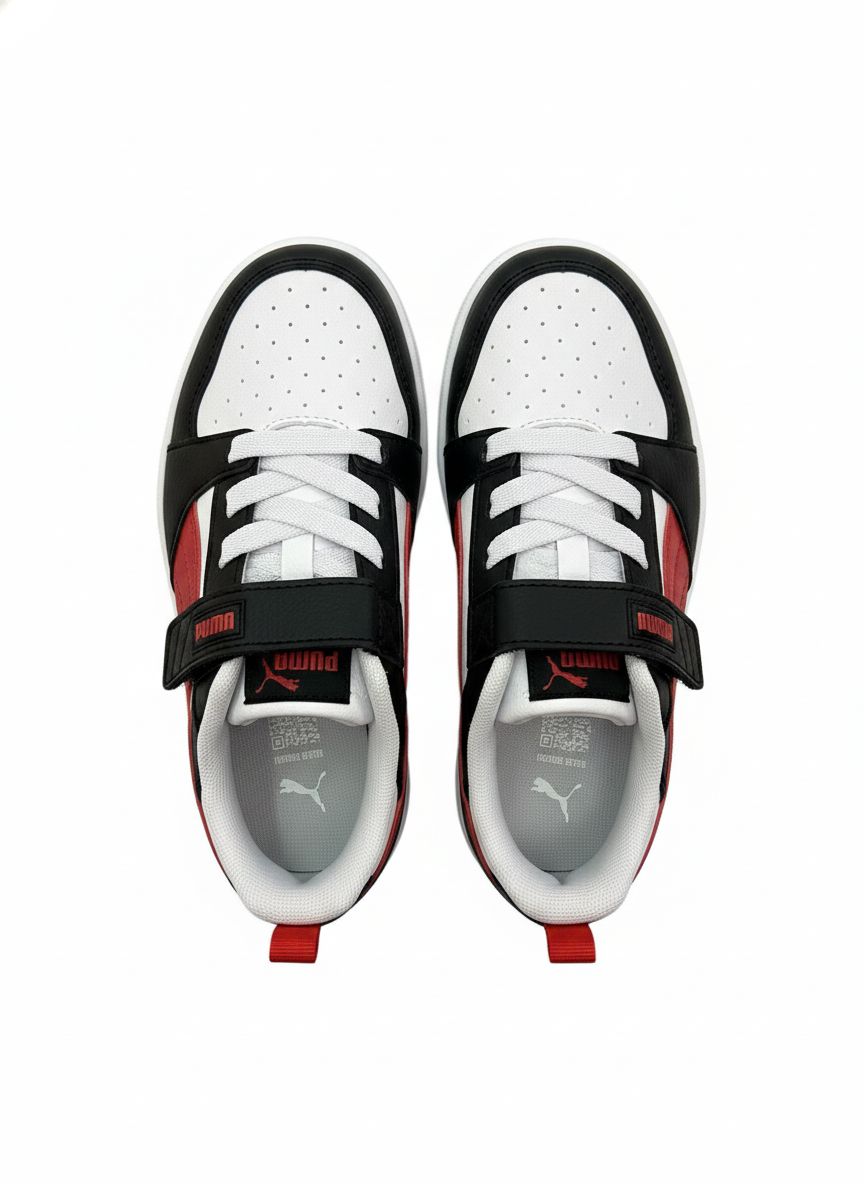 Tenis Casual Para Niño Puma 39741904 - Blanco, rojo, negro