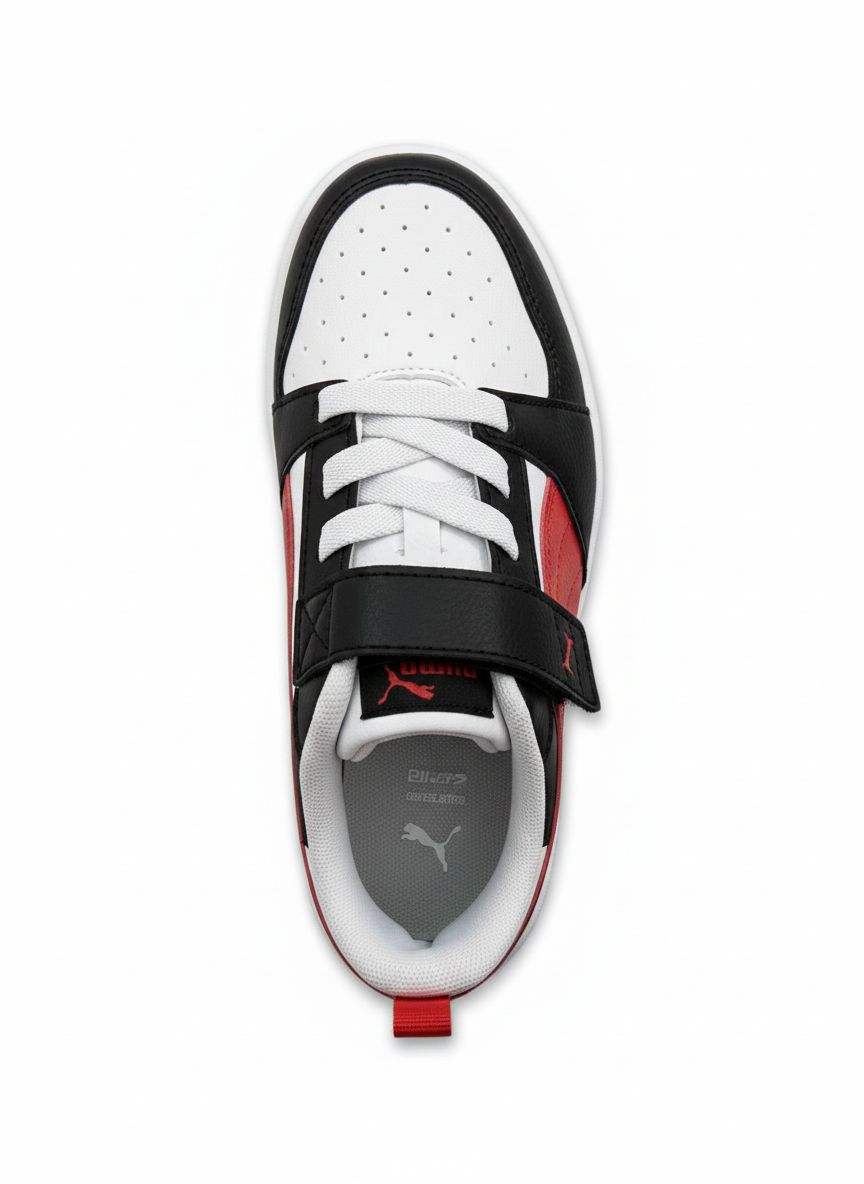 Tenis Casual Para Niño Puma 39741904 - Blanco, rojo, negro