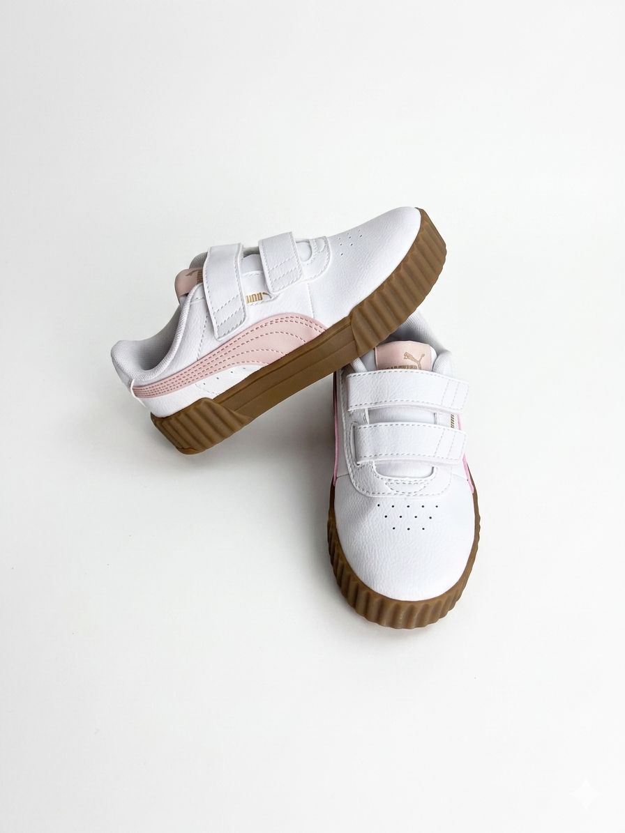 Tenis Casual Para Niña Puma 40147810 - Blanco rosa