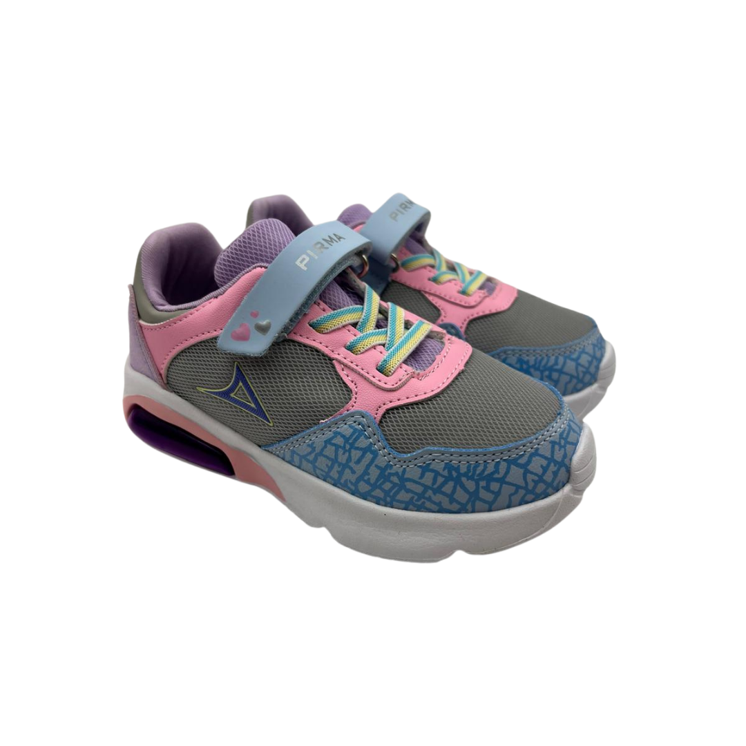 Tenis Deportivo Para Niña Pirma 5068 - Gris/Azul