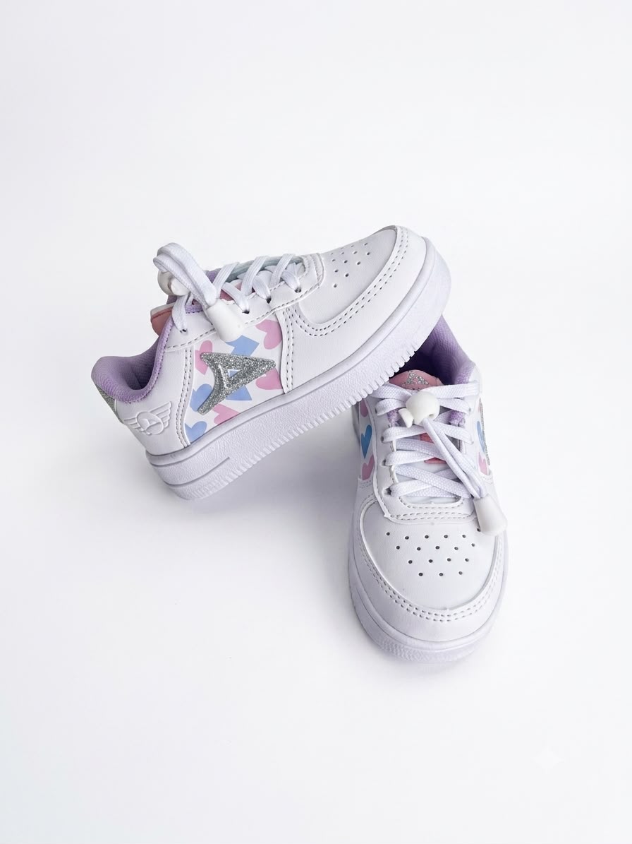 Tenis Casual Para Niña Pirma 5002 - Blanco/Lila