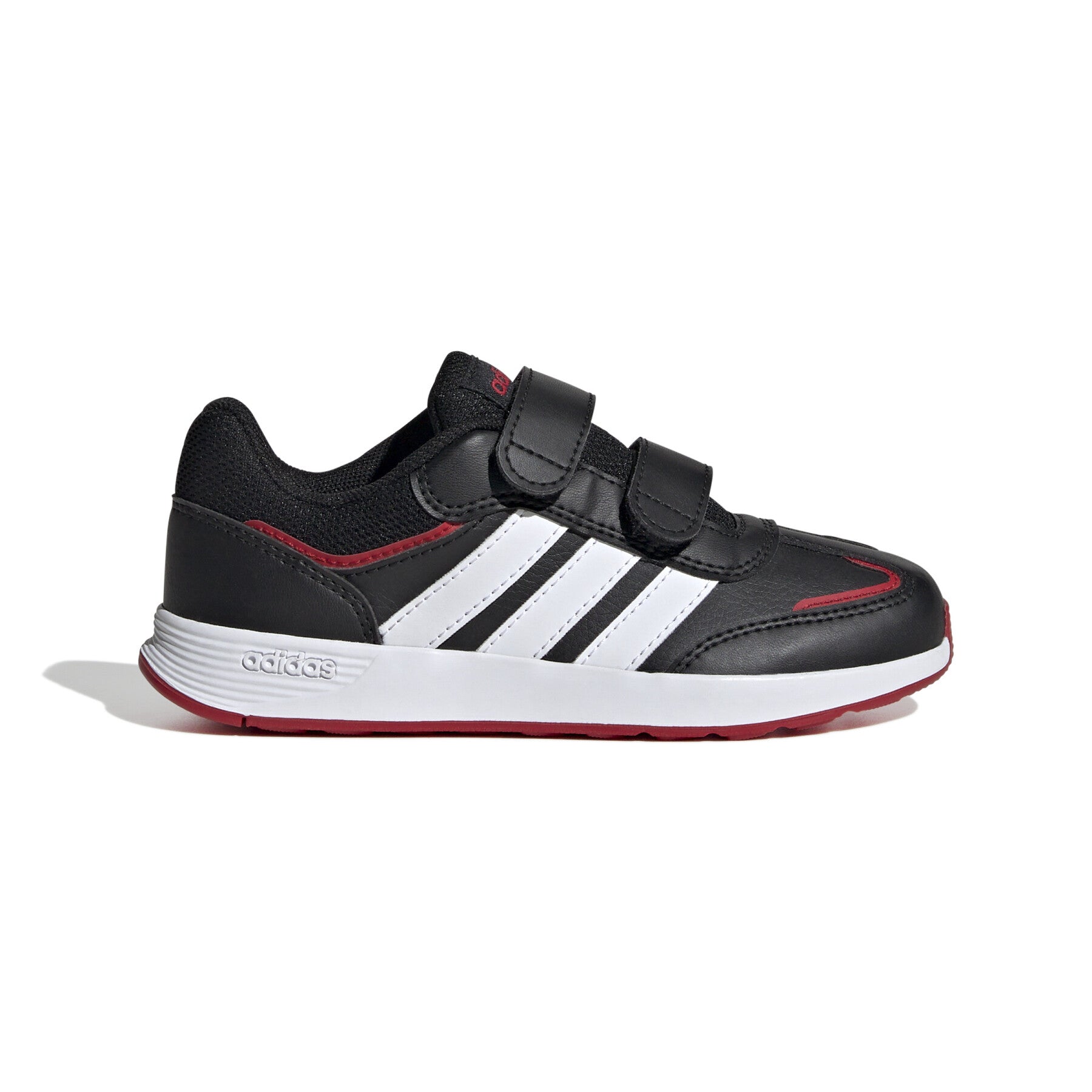 Tenis Casual Para Niño Adidas JH8653-Negro/Blanco/Escarlata