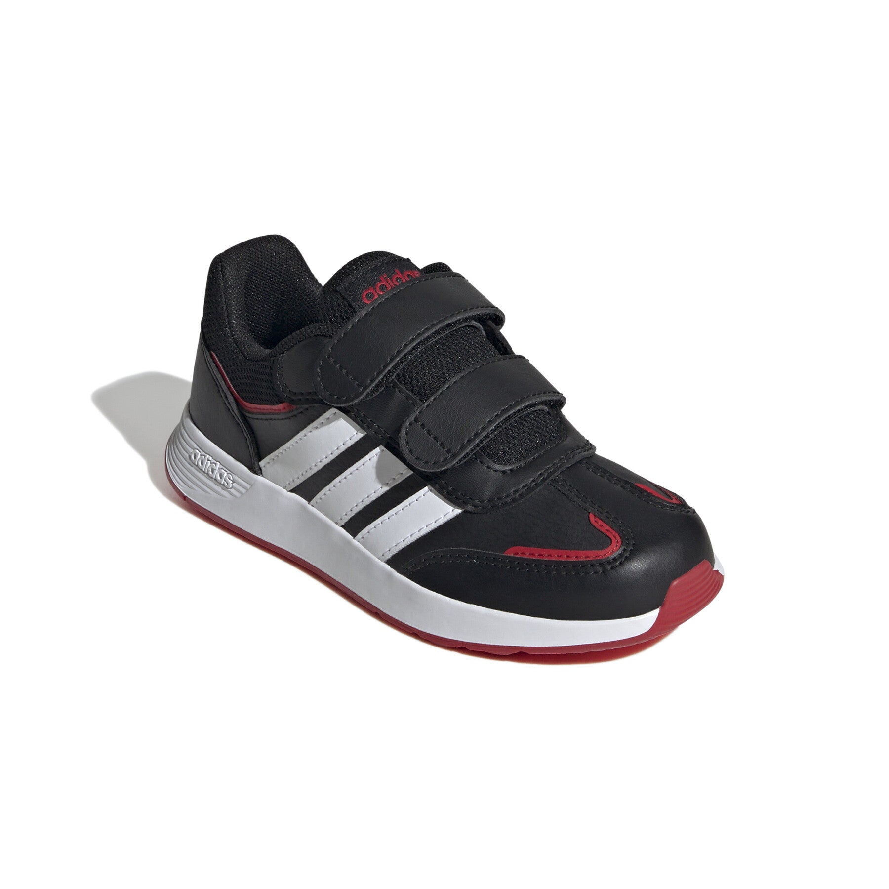 Tenis Casual Para Niño Adidas JH8653-Negro/Blanco/Escarlata