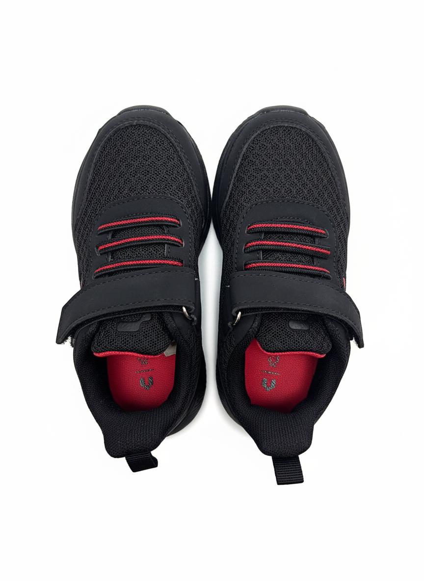 Tenis Deportivo Para Niño Charly 1098767001 - Negro Rojo