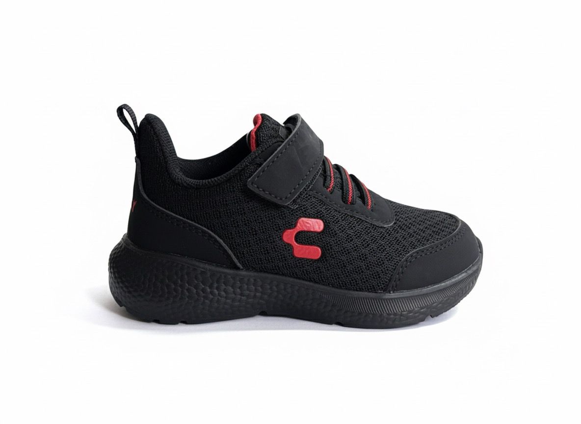 Tenis Deportivo Para Niño Charly 1098767001 - Negro Rojo